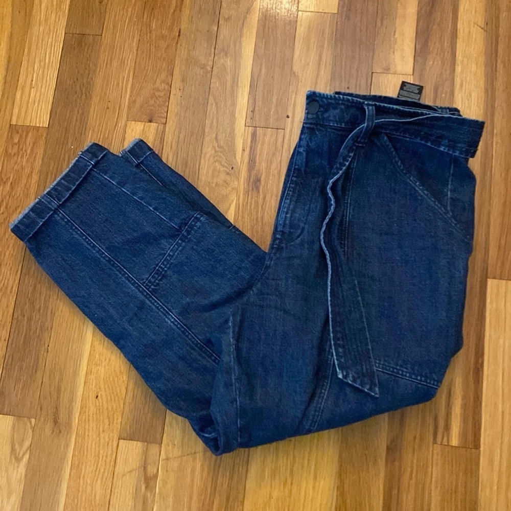 J Brand Women’s Blue Wide Leg Tie Front Jeans Size 31